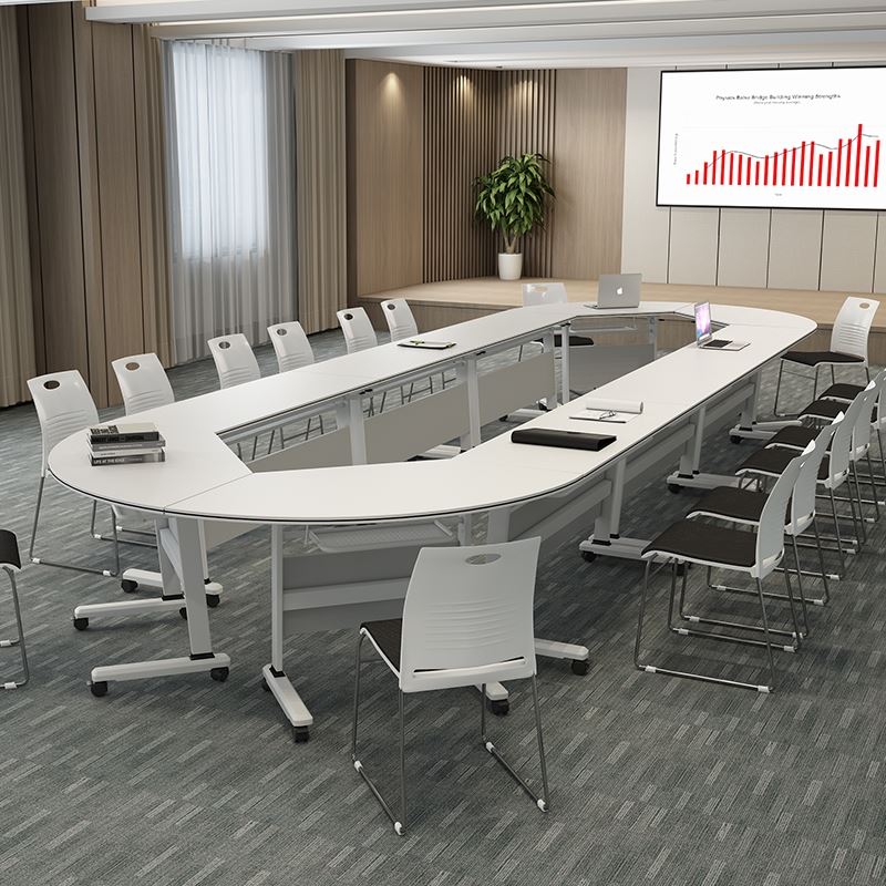 折叠会议桌培训桌可移动拼接主席台长条桌会议室桌椅简约现代