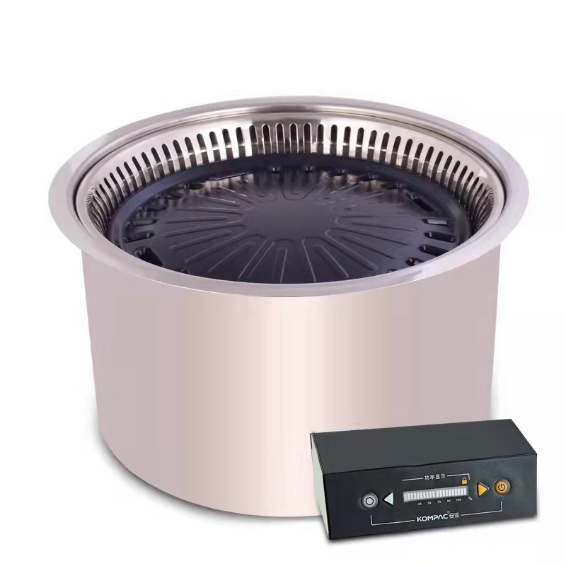 安派电烤炉商用YK 2011无烟烧烤炉下排烟韩式烤肉炉电陶炉烤炉