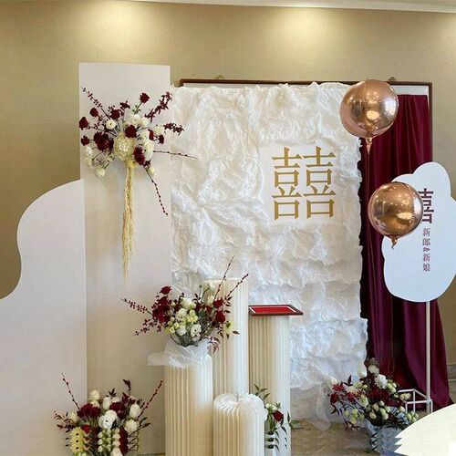 定制公主风订婚布置装饰结婚宴kt板婚礼DIY仪式感全套摆件背景板