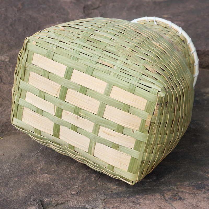 加厚采茶竹篓摘茶叶篓子竹编制品采茶叶的篮子儿童小背篓鱼篓