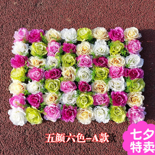 婚庆排花仿真花婚礼拱门花绢花花排花门花墙背景道具装饰花假花