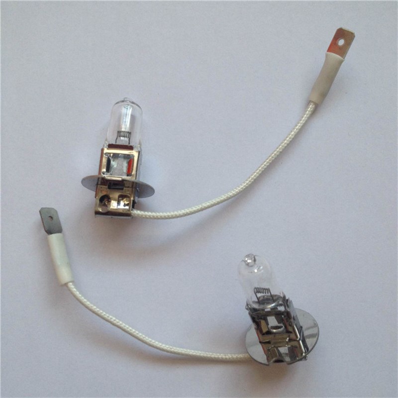 机床工作灯泡 卤钨灯珠带线灯珠 H3 24V 12V 55W 70W 100W卤素灯