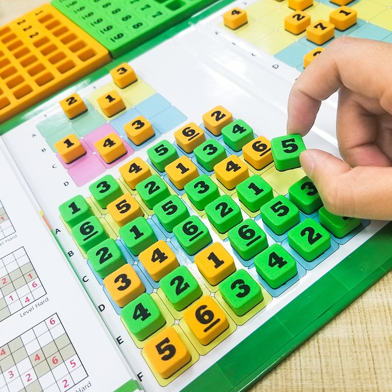 磁性数独游戏书夹款磁力数字棋子四六九宫格棋盘儿童益智桌游