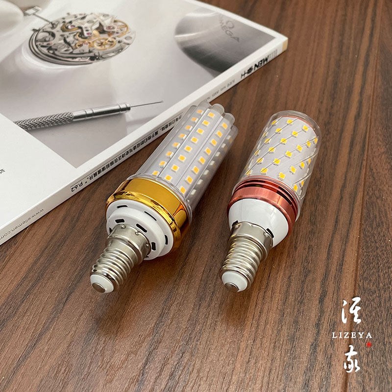 LED灯泡细丝小螺丝口罗口节能超亮适用恒大吊灯水晶灯欧式暖光