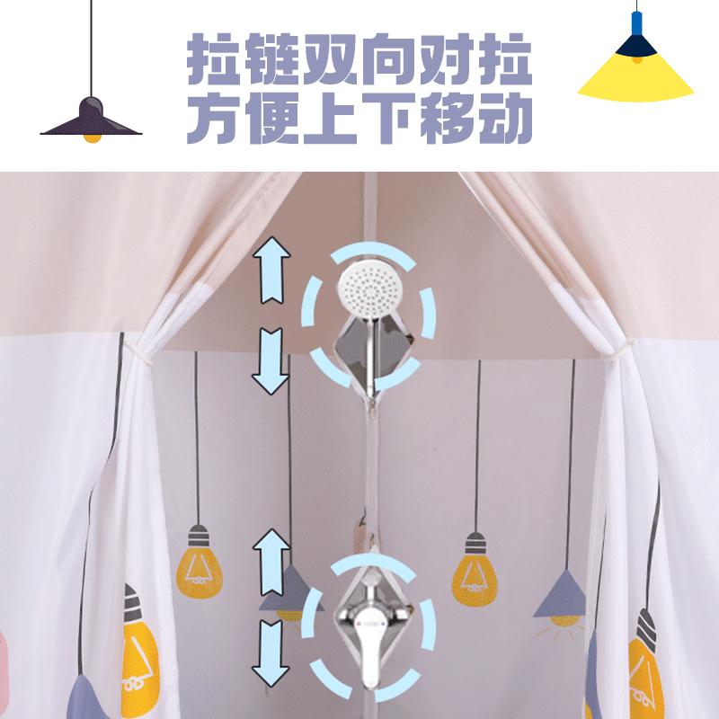 优选洗澡浴罩冬天家用浴帘长方形保暖带框架帐篷农村浴室宝宝浴帐