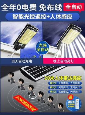 2DSL688农025新阳款太能户外庭院灯家用室外防水感应超亮村明led