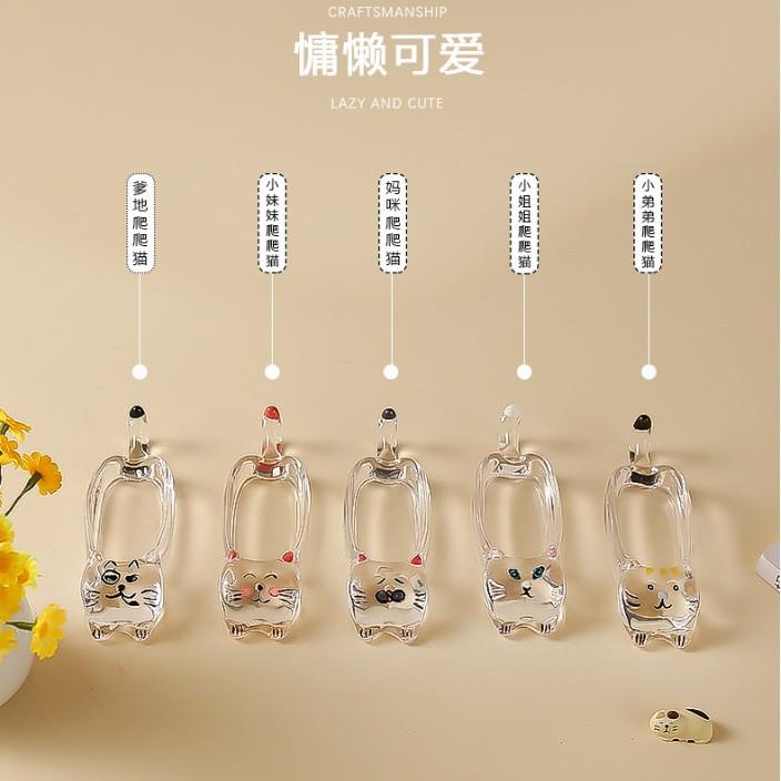 房筷颜值担当!水晶玻璃酱油厨碟醋碟ZXU家小用猫蘸料盘子托