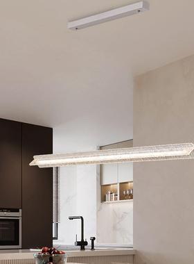 一字长条意极简餐厅吊灯现简约吧53428台创式意餐代饭桌厅设计师