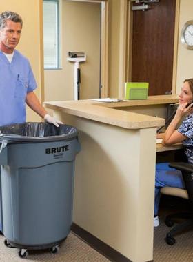 柏美B纳RUTE储物桶119平板推车配件清洁收桶带底座轮乐子清洁用品