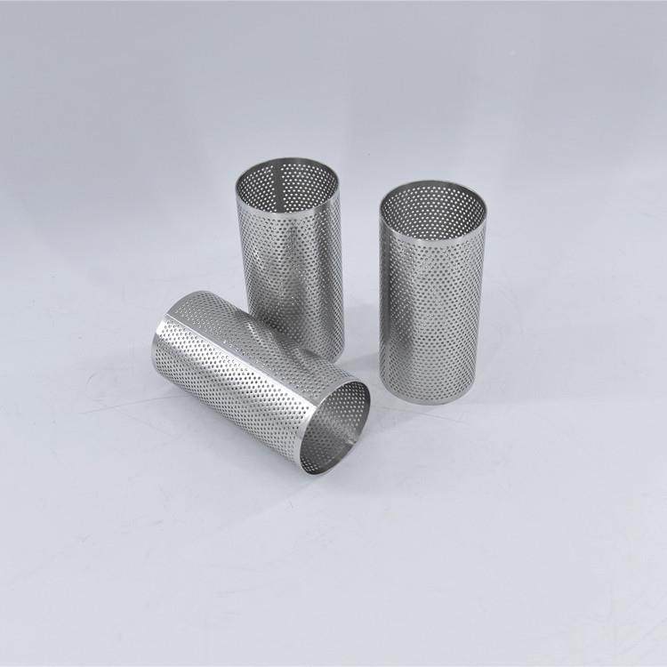 圆柱形不锈多孔板滤筒y型过滤器滤芯管石灰水海钢水EID道水过滤网