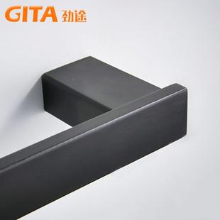 黑色烤漆巾单杆毛架3不04锈钢挂浴巾架酒店GT 8003卫生间浴室件