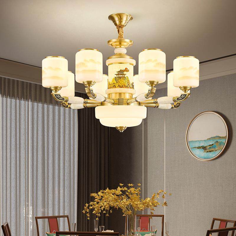 式新中复式楼别墅吊灯实灯木大气大中国风客127厅餐厅卧室吊中山,家装灯饰光源,智能吊灯,淘宝优惠券,粉丝福利购,淘宝优惠卷