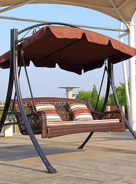 家外秋千摇篮花园庭院休A854H闲户遮阳千摇椅躺椅厂三人秋吊椅