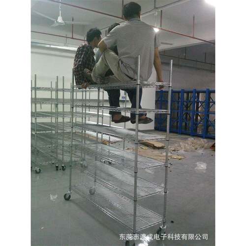 sm防静钢网架镀络008物钢料存放架不锈t周转车料盘周转货架电置物