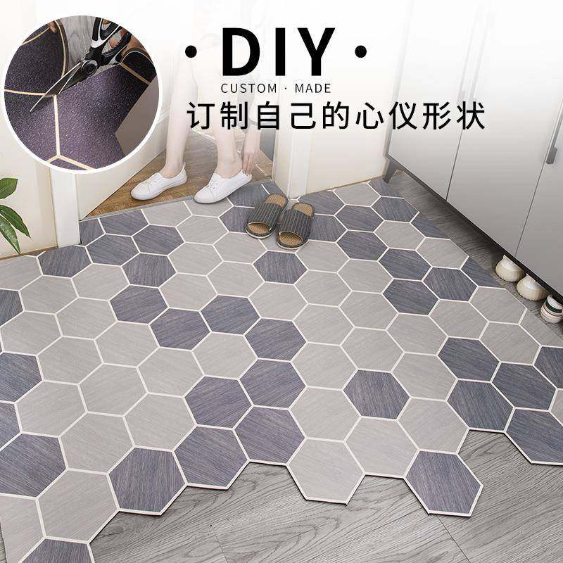 入F76HJ7HJ户门地垫pvc可擦洗进门垫防滑革可脚垫玄裁剪关门口皮