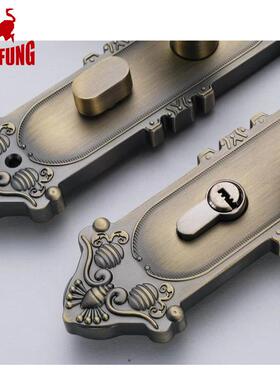 D97D9702AB0欧2AB式别墅木门执手锁室内门双锁房门锁开实门锁