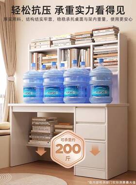 电脑JOZ桌梳妆台合一现代卧桌室简约书桌体架化妆子二一收纳柜镜