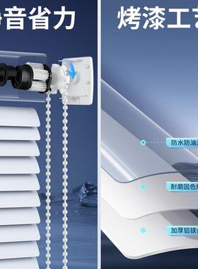 隐孔百新窗帘免遮光2025年款打孔卫生间F96S98H6浴室厨房办叶公室