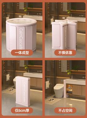 泡澡盆桶折叠浴缸大人浴桶家用全身洗澡桶儿童洗澡沐桶PZT62-DF浴