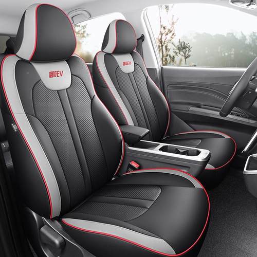 575吒025新款哪v专用汽2车座座套四季通用全包围坐垫皮革哪咤v椅