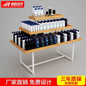 名创款三层流水台精品文具化妆日用品彩妆展示货架陈列优品促销台