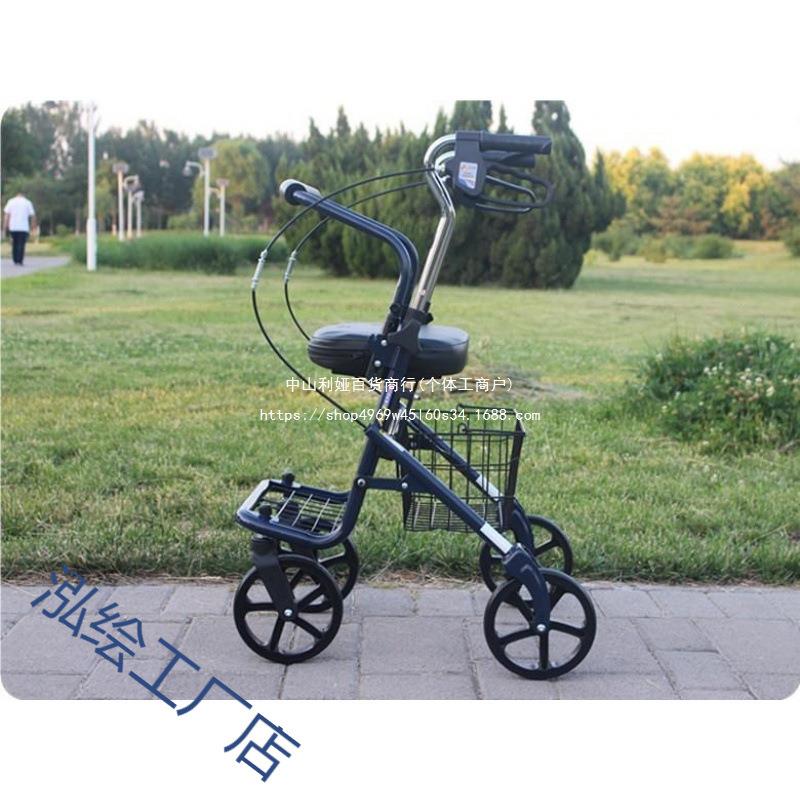 旅游推便车老人可坐折叠助力车椅子老XOZ出行携式椅年手推车代步