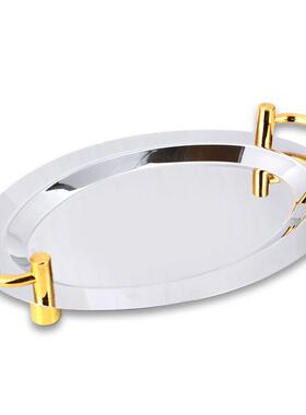 酒盘不钢镜盘LCA方形圆形镜盘托餐锈具16寸-22寸店自助餐盘