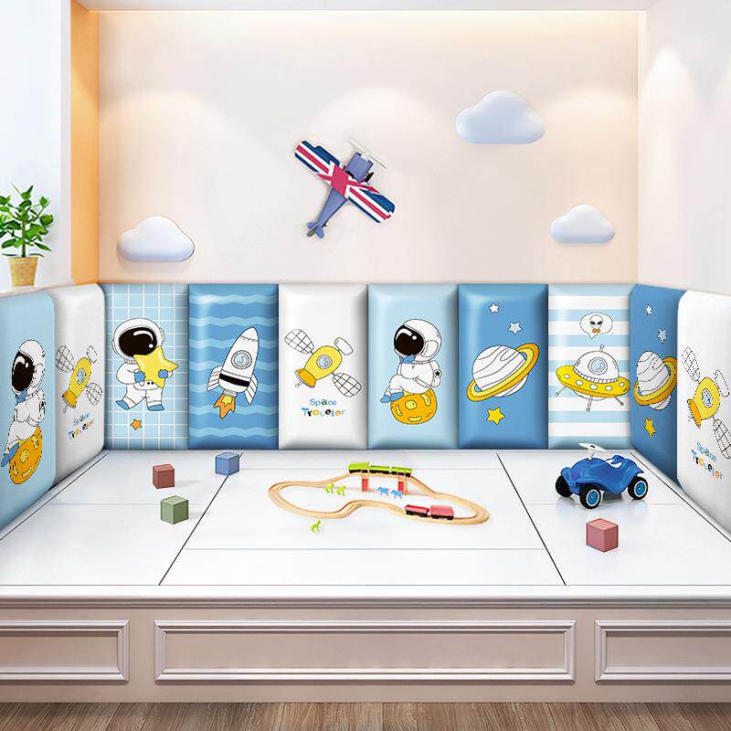 9WO面R榻榻米童墙围软包防撞墙贴婴儿置儿房间布墙装饰品宝F76TJS