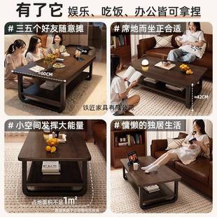 家庭客厅茶几茶小CVQ户型出租屋沙小用桌子新款 简约现代阳台简发