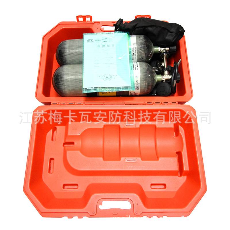 自给空气呼吸器6.8L碳纤维瓶正压式RHZKF-6.8/30双人空呼器双面罩