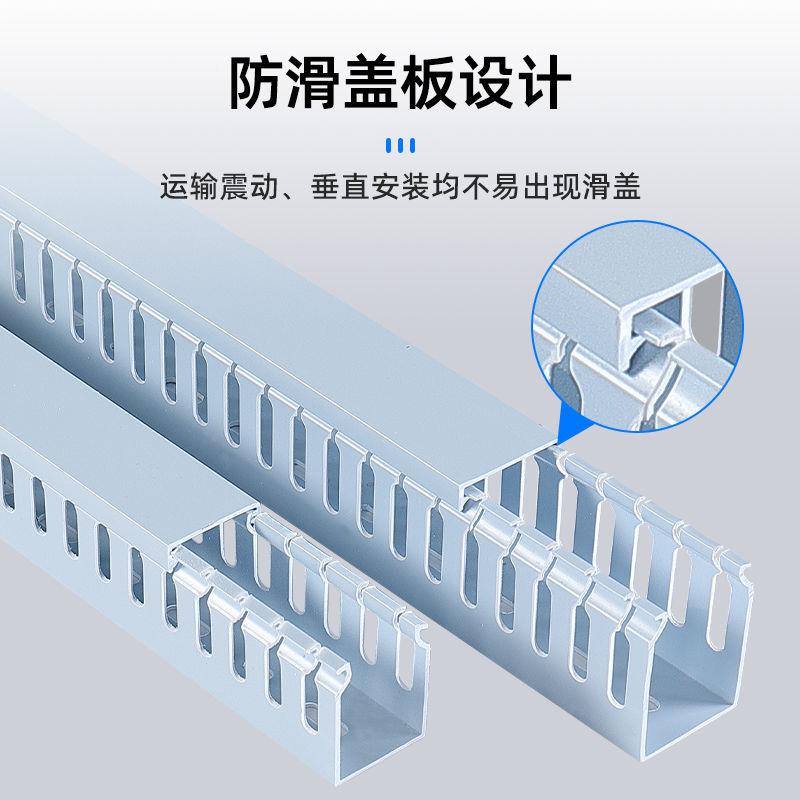 工线槽配电开柜电气箱行线KWS槽明装塑料燃阻业口布线槽电线管