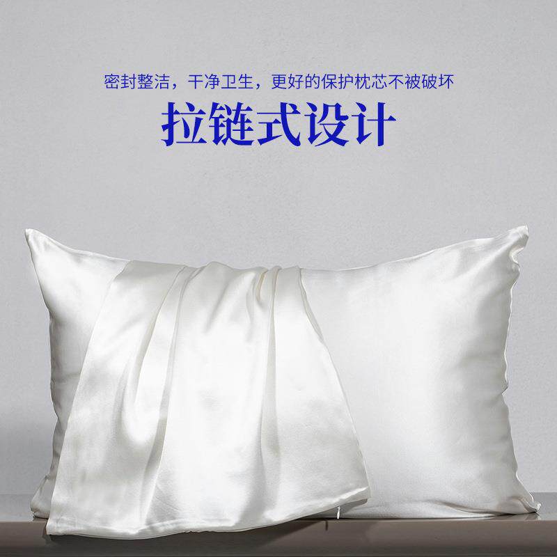 枕套o16姆米拉链丝款51*76蚕cm双面真丝枕套1JY20230600桑刺绣log