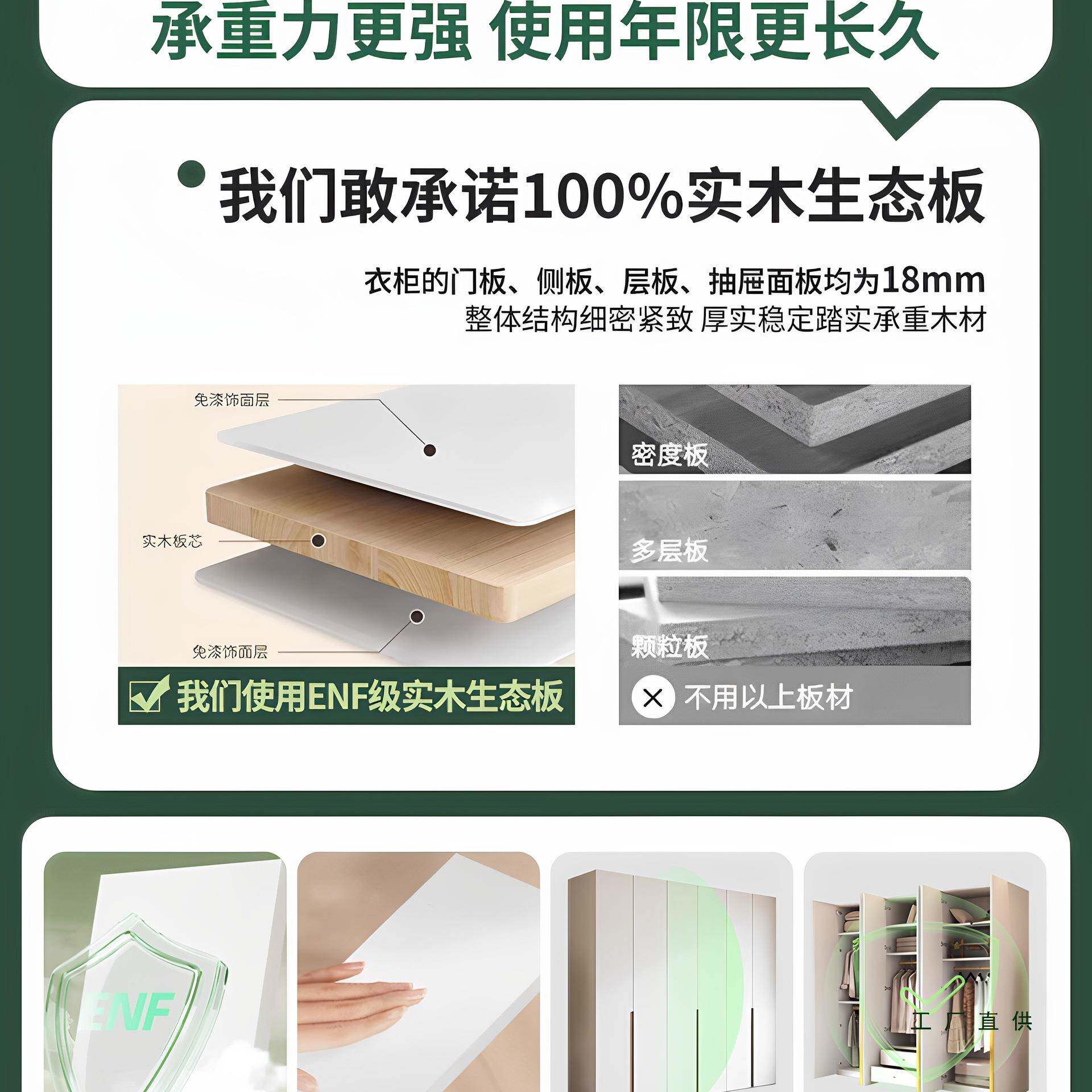 ENF级定制实衣柜家用卧室儿童小型一户门木到顶免安装CVR2025爆款