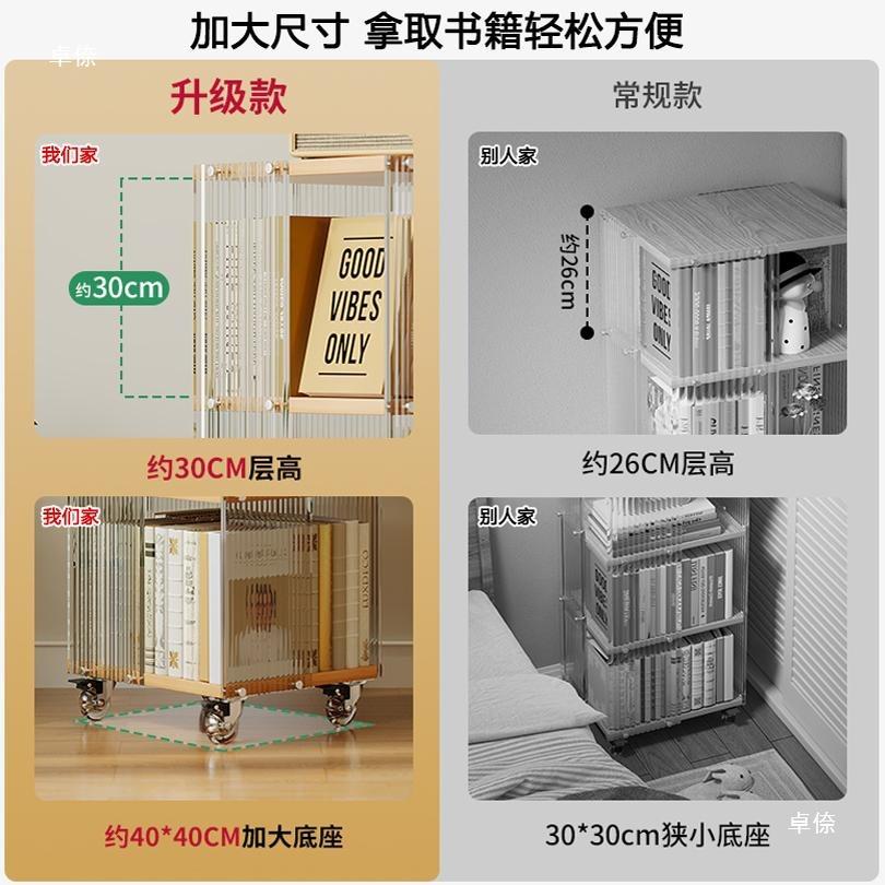 竹子旋书EDK架分类多转立层学生货架家用可移动实木落地收纳置物