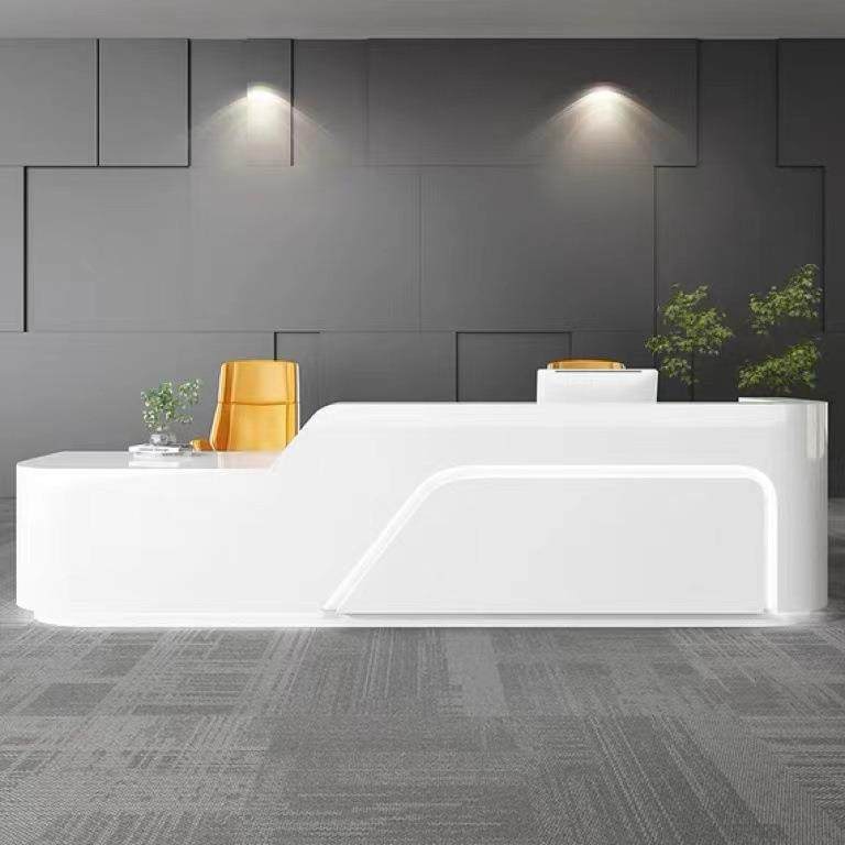 白色简约吧台收银台转角店铺柜台服务台公司前台办公桌接待台烤漆,3C数码配件,其它配件,淘宝优惠券,粉丝福利购,淘宝优惠卷