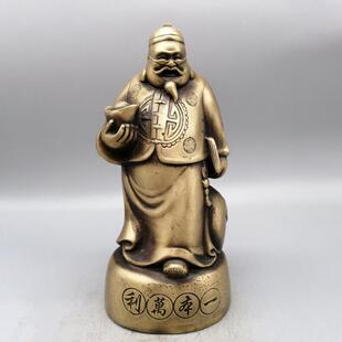 厂家直销纯铜钱老板一本万利摆件精打细算仿古人物摆件