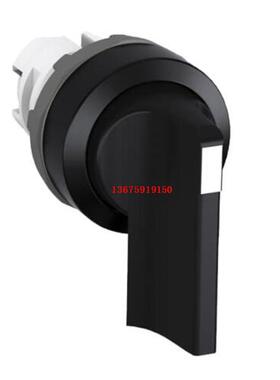ABB二位置黑色长柄塑料前圈选择开关头部 M2SS5-10B 自锁型