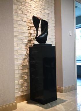 白色大理厅石底座66930672摆件客玄关电视雕柜旁落地石柱基座墩摆