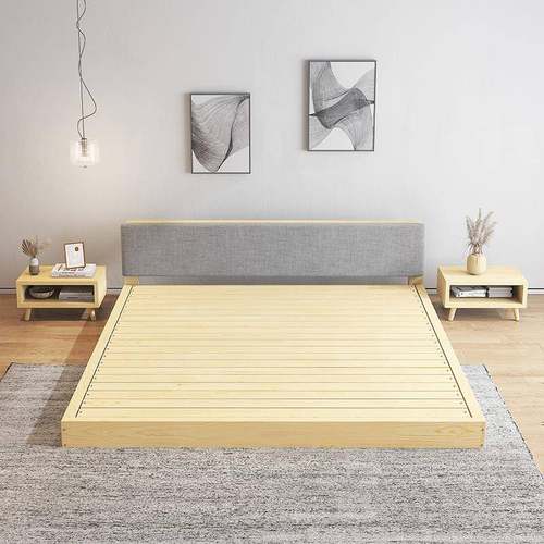 榻米床架全实榻简约无床头排KHY骨架民宿家落地床日式木地台用床