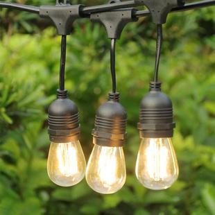 太能LED灯串户外防水S14灯串花园院装 饰ISYLED灯串S1灯庭4灯泡阳