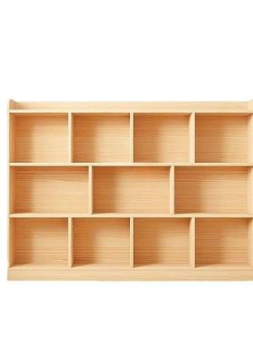 实书木书EAP架落地小新柜子款儿童置物架家客用厅收纳简易松木原