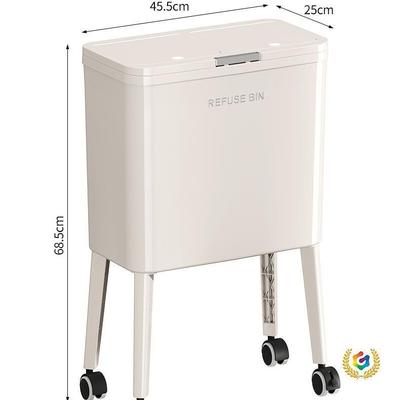 2025厨新款创意厨?房垃圾腰桶免弯按压开盖可移动余窄款SCT高脚垃