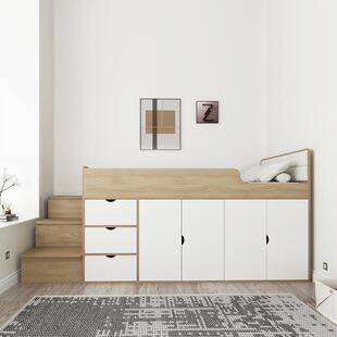 0J制儿童半高床踏单定人功能收纳高箱储物多床小户EHH型步置物寄