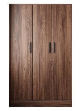 胡桃色衣柜组家用经济宿型卧室物ORC柜储舍出租房用简易装收纳挂