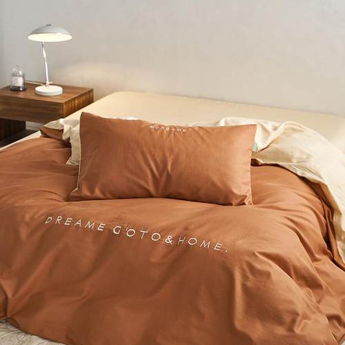 A类母婴水洗棉件套被套裸FHS单床笠简约睡欧式四床上床用品4