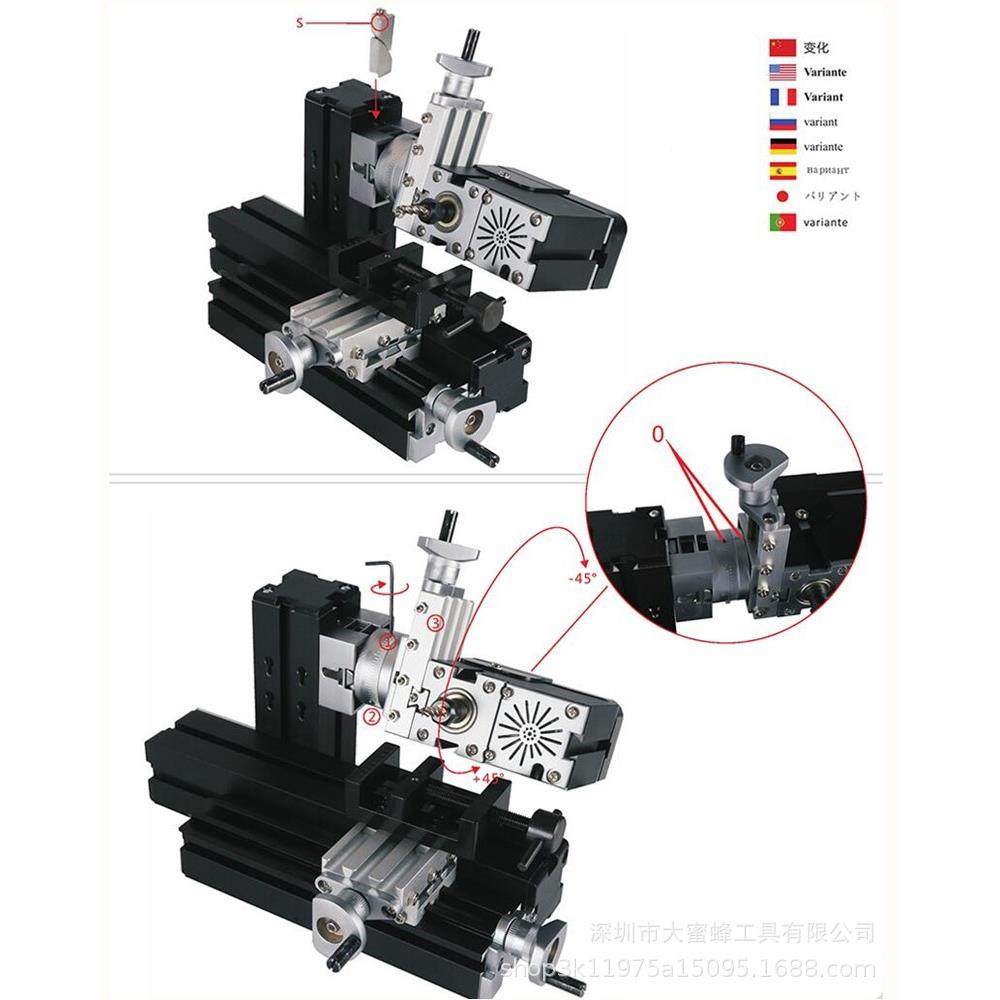 TZ20005MM无品牌/大功率260W迷你金属卧式铣床1000rm/in