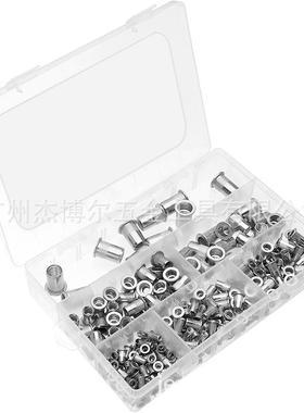 /235pcs盒滚装不锈钢铆螺母M34/5/无品牌//6/810平头花竖纹拉帽铆