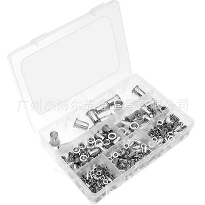 /235pcs盒滚装不锈钢铆螺母M34/5/无品牌//6/810平头花竖纹拉帽铆
