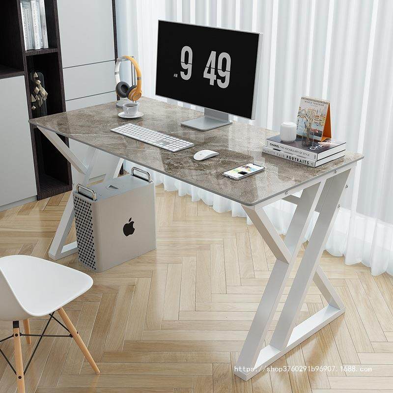 简约生岩字板书桌经济型学人写台家用台式办QBU公桌电脑桌双窄桌