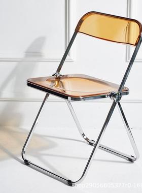 现简BCY约小户型亚克力白色化妆台代创便携收纳透明可折叠电意脑